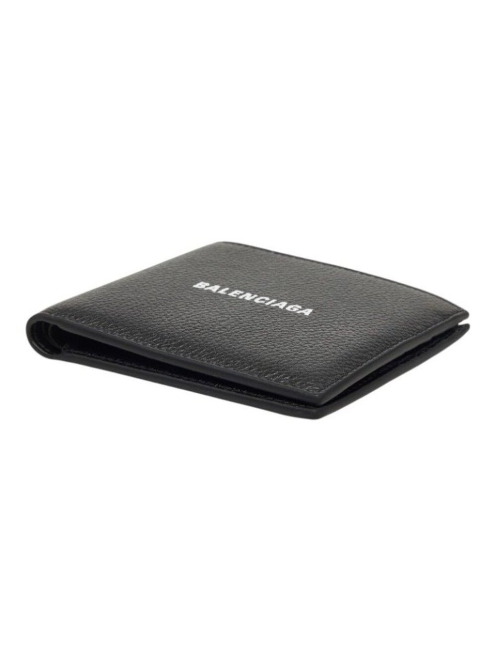 Balenciaga Logo Bifold Wallet Black Leather - Picture 4 of 10